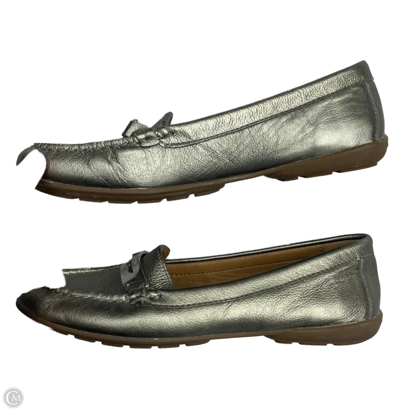 Shoes Designer By Coach In Silver, Size: 6