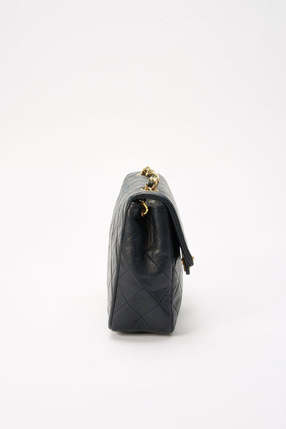 Chanel Classic Flap Small Square Bag - Navy