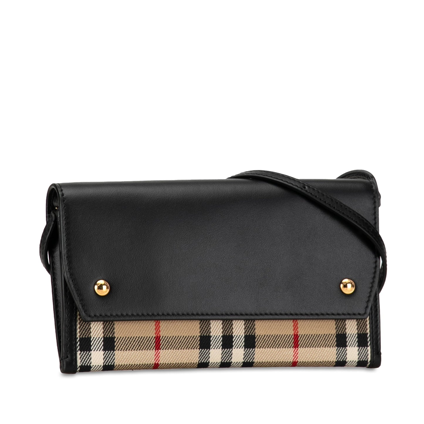 BURBERRY House Check Wallet on Strap Crossbody Bag