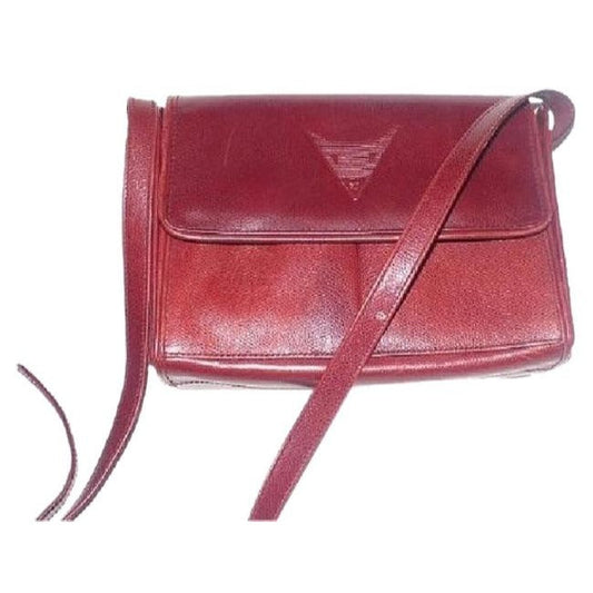 Fendi Vintage Pursesdesigner Purses Dark Red Leather Cross Body Bag
