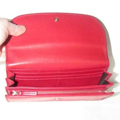 Gucci Supple Dark Red GG Leather XL Checkbook