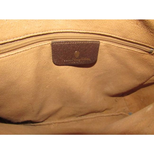 Gucci Vintage Shades Of Brown Large G Logo Print Coated Canvas And Leather