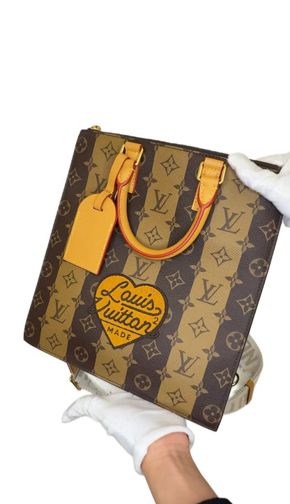 Louis Vuitton Nigo Sac Plat Cross Limited Edition Stripes Monogram Canvas B22-97