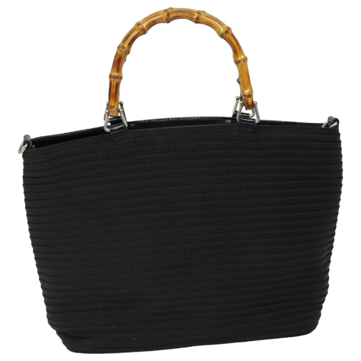 Gucci Bamboo Black Synthetic Handbag ()