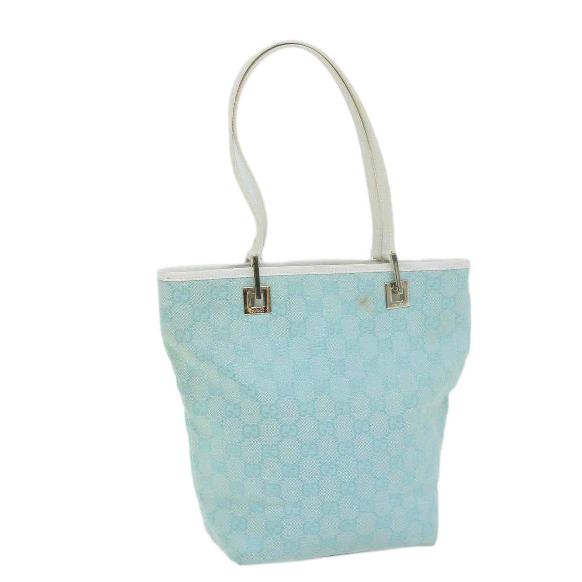 Gucci Gg Canvas Blue Canvas Tote Bag ()