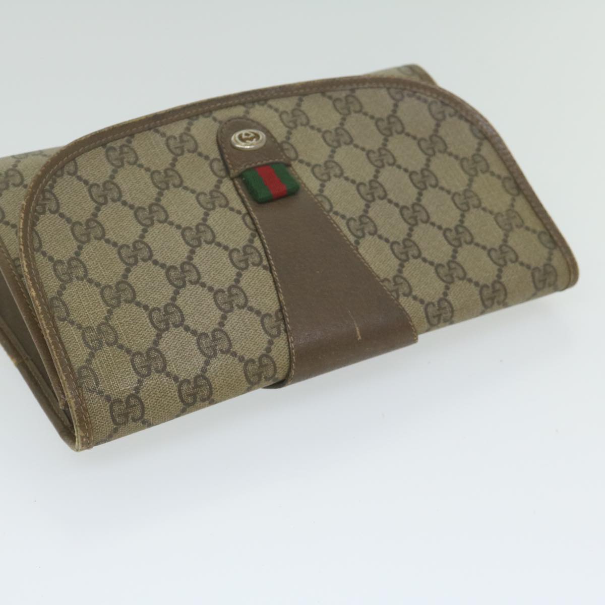 Gucci Beige Canvas Clutch Bag