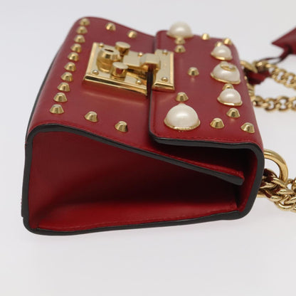 Gucci Padlock Red Leather Shoulder Bag
