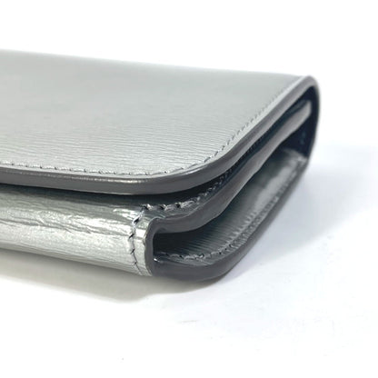 BALENCIAGA Long Wallet Purse 601479 leather Silver Long wallet BB logo mens