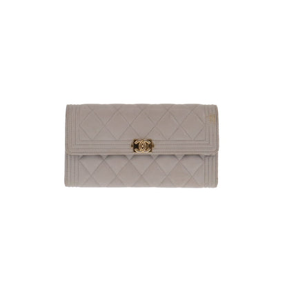 Chanel Boy Wallet Glazed Calf Grey (RRP €1300)