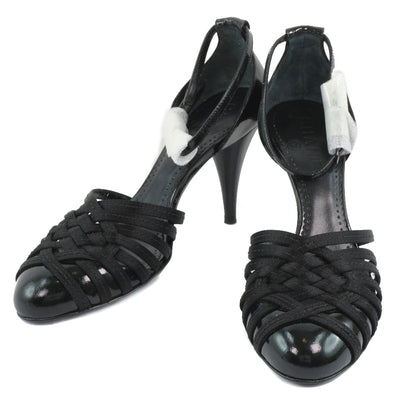 CHANEL Sandals G24491Y01018 Patent Leather, Satin black 05C Women 36 Used