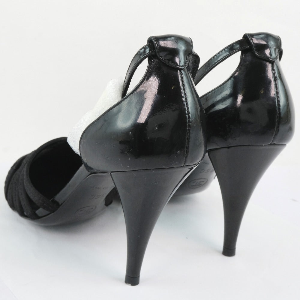 CHANEL Sandals G24491Y01018 Patent Leather, Satin black 05C Women 36 Used