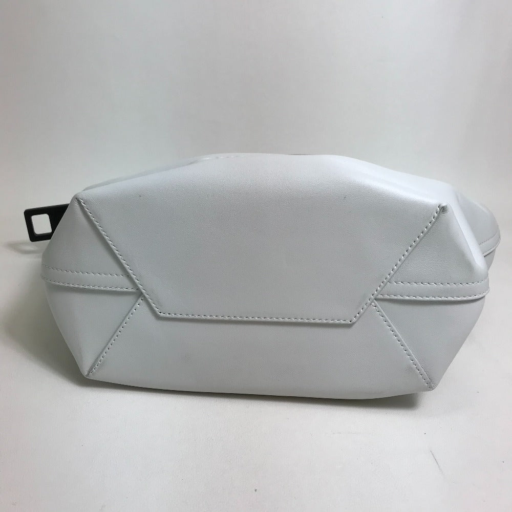 BALENCIAGA Handbag 661854 leather White / black Mega Zip Women