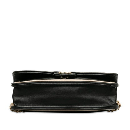 Chanel Mattress Cocomark ingle Flap Sloping Chain Shoulder Bag Black Pink  Lady Chanel