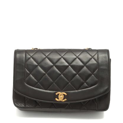 Chanel Matrasse  Single Flap Single Chain Bag Diamond Flap Black Gold  3rd