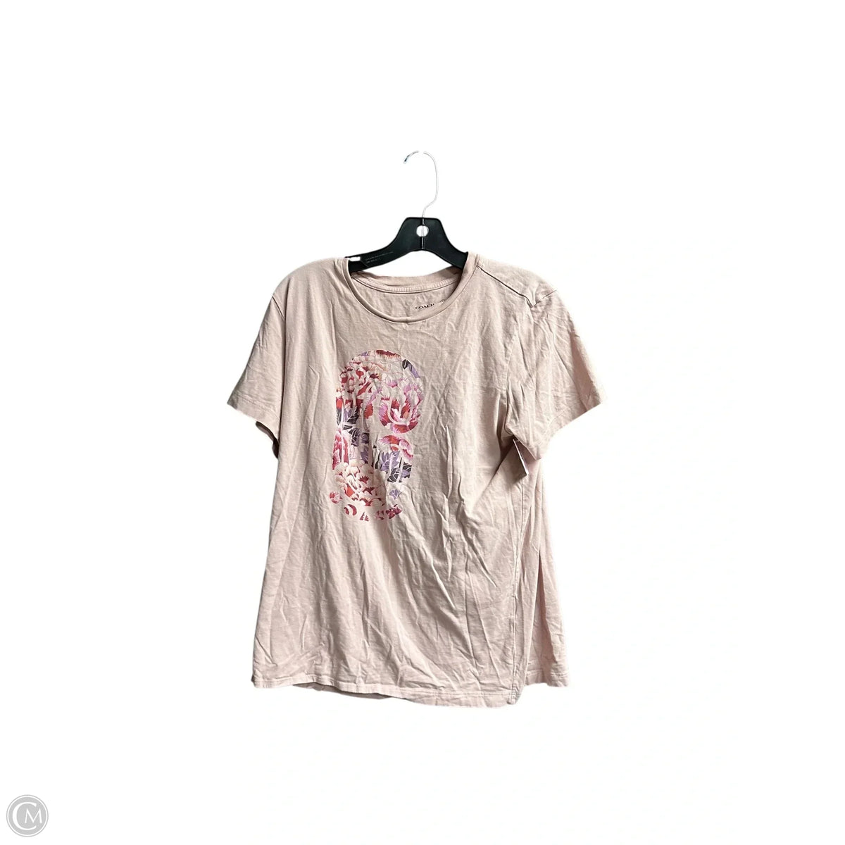 Top Short Sleeve Designer By Coach In Pink, Size: M