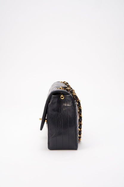 Chanel Single Flap Crossbody with 24K Gold Plated Hardware - Navy