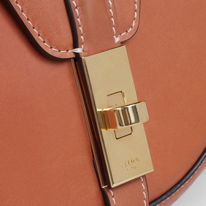 Celine Small Besace 16 Bag In Natural Calfskin Tan