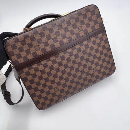 Louis Vuitton Damier Ebene Porte Ordinateur Sabana - Brown Briefcases, Bags AG201O