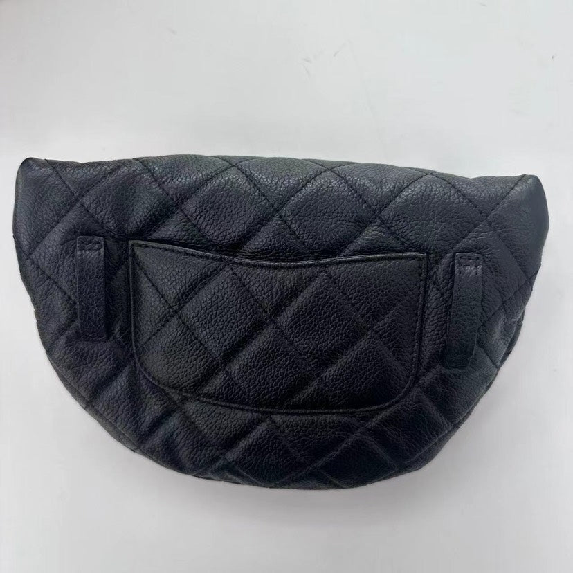 Chanel Belt Bag Black Caviar Leather Quilted x cm