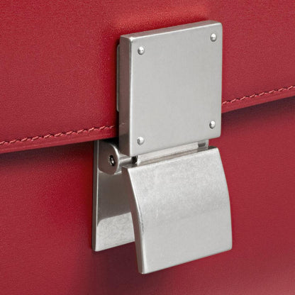 Celine Medium Classic Bag In Box Calfskin Red/SiLouis Vuittoner Hardware