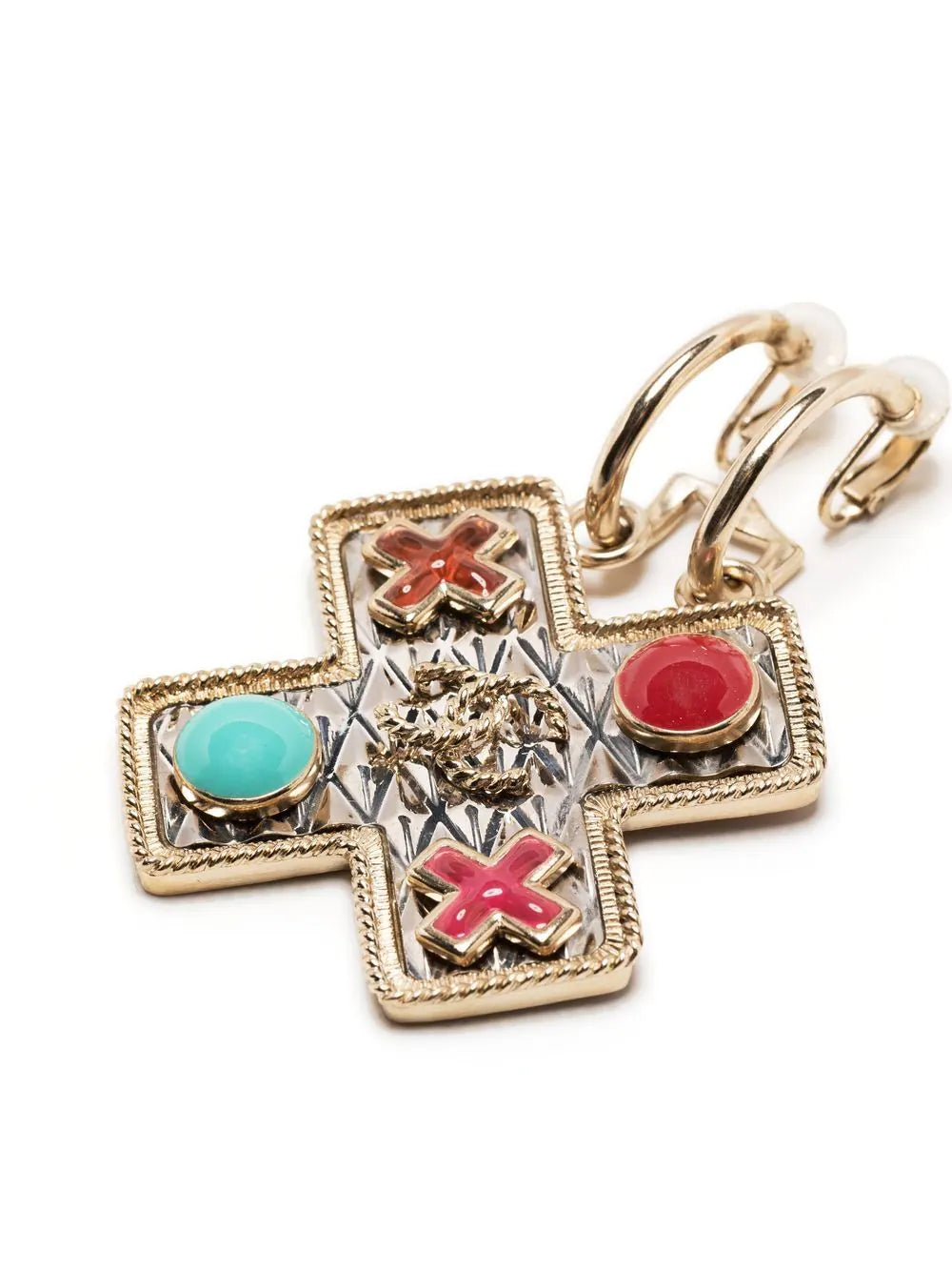 Cross Mono-clip Logo Clip-on Earrings