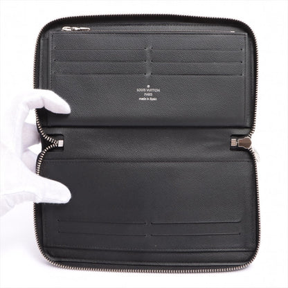 Louis Vuitton Black Leather Zippy organizer wallet accessories