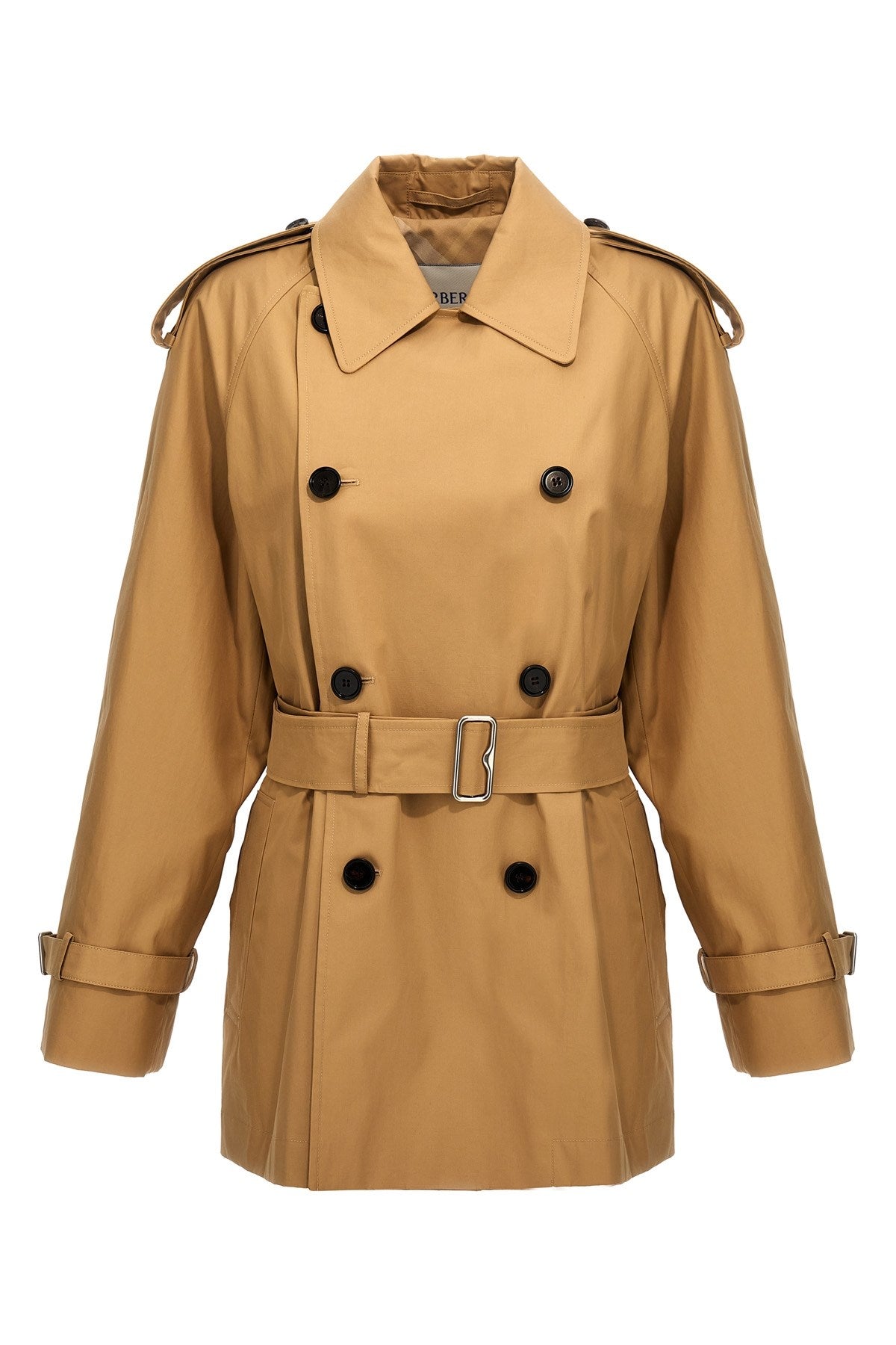 Burberry Women Double-Breasted Short Trench Coat