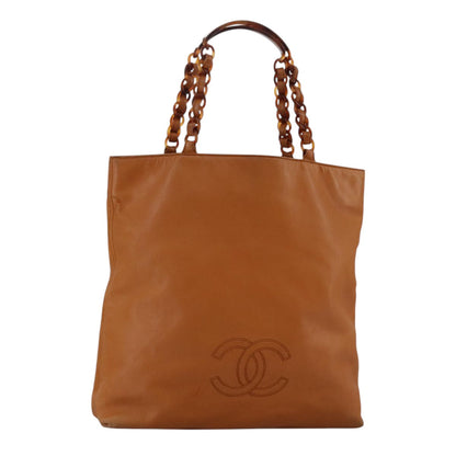 Chanel Style Brown Leather Tote
