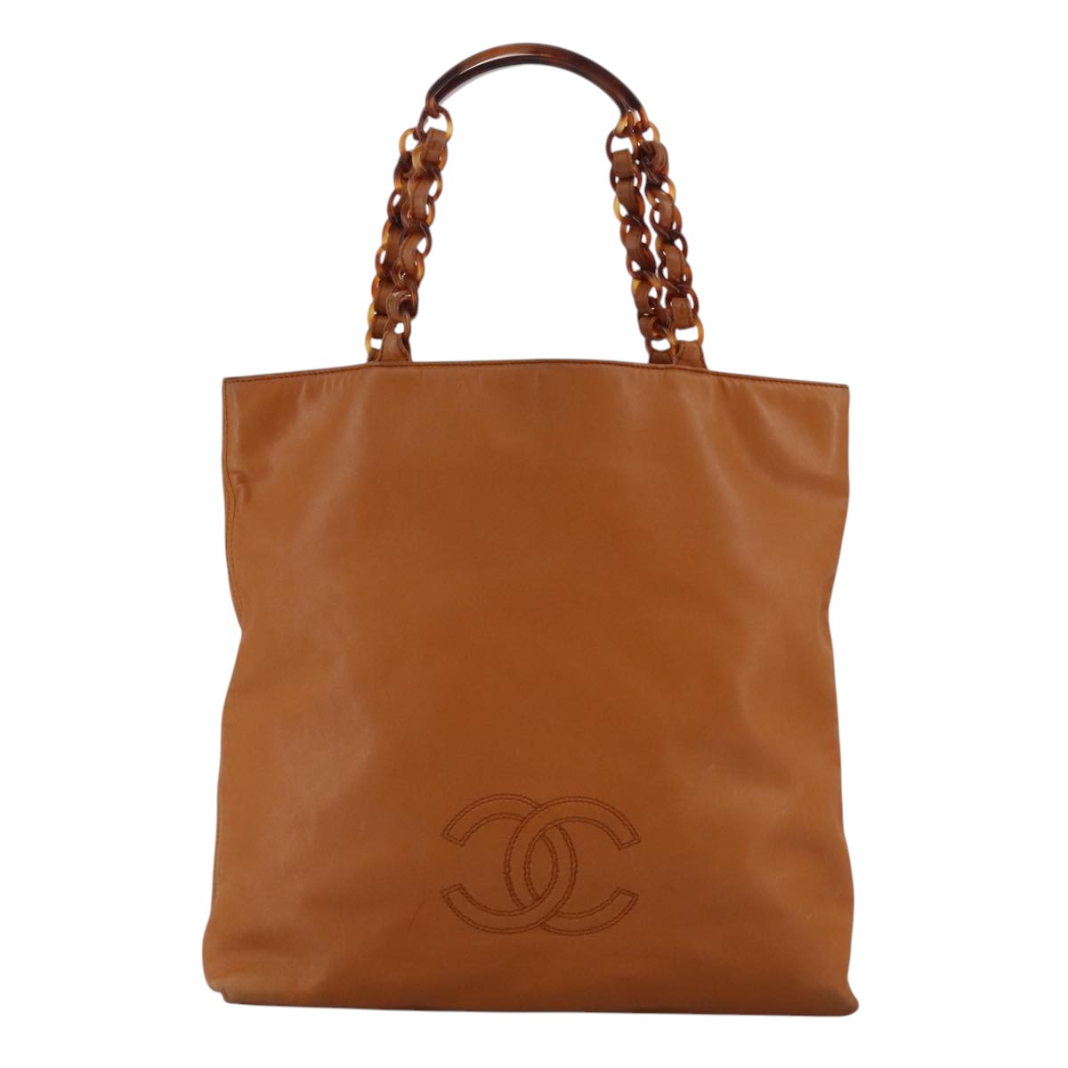 Chanel Style Brown Leather Tote
