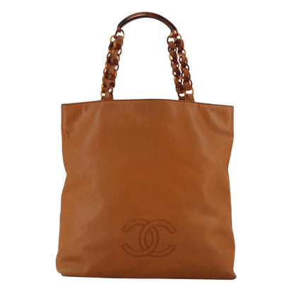 Chanel Style Brown Leather Tote