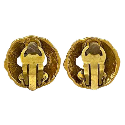 Chanel Earrings Goldtone Metal