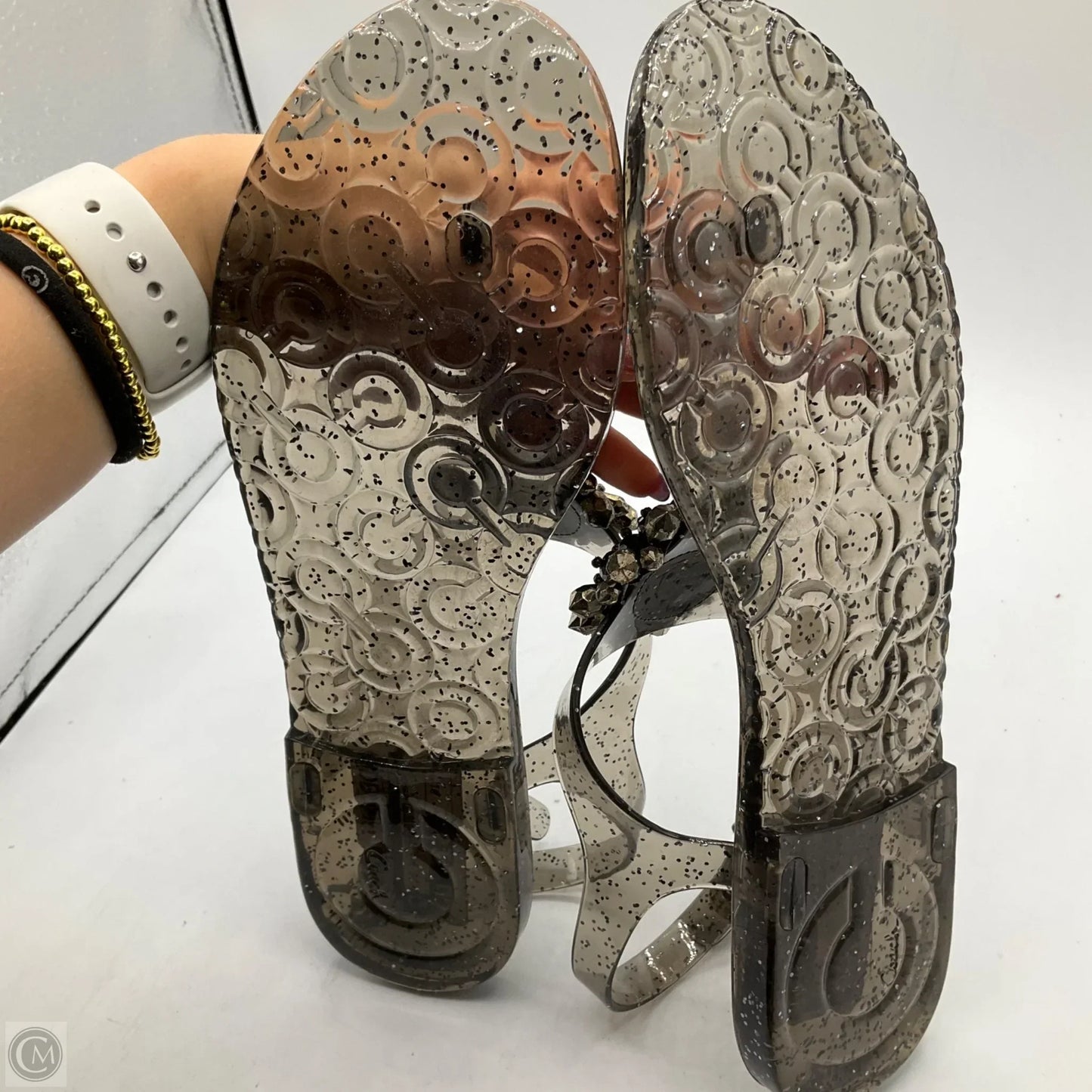 Sandals Designer By Coach In Grey, Size: 10