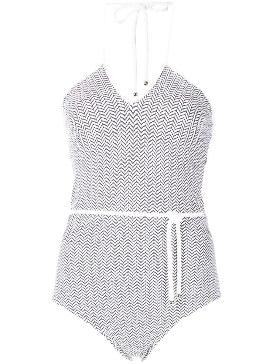 Patterned Halterneck Swimsuit