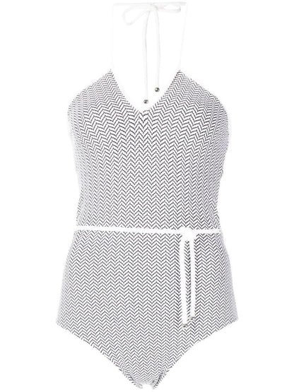 Patterned Halterneck Swimsuit