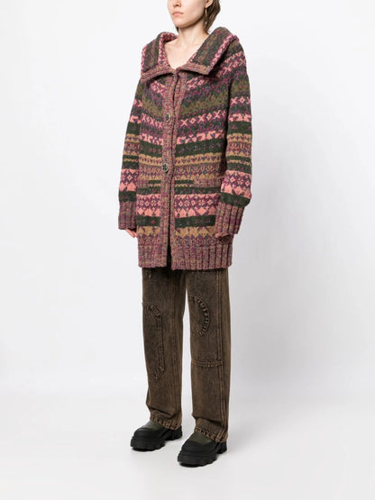Intarsia Knit Cardigan