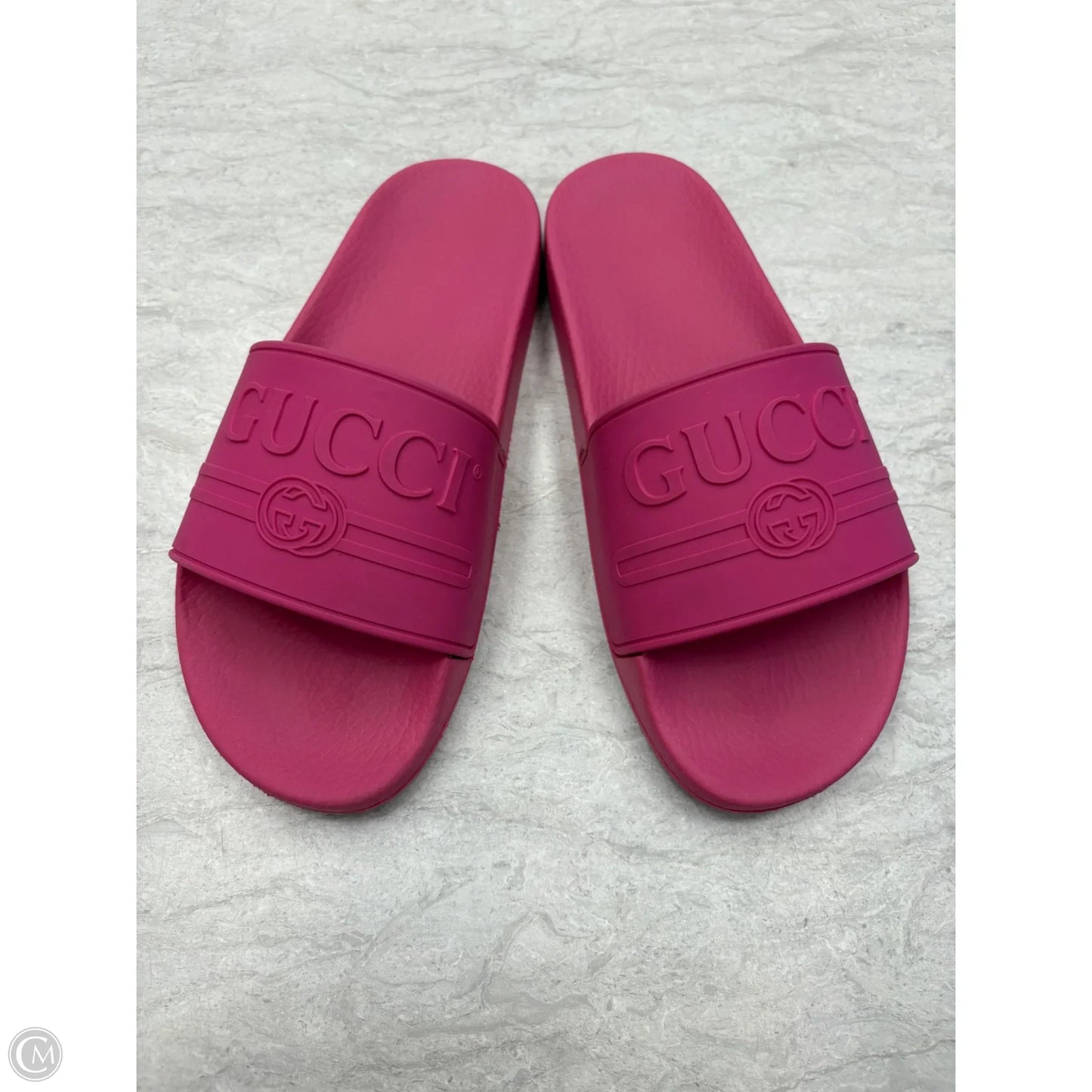 Sandals Luxury Designer By Gucci In Pink, Size: 8