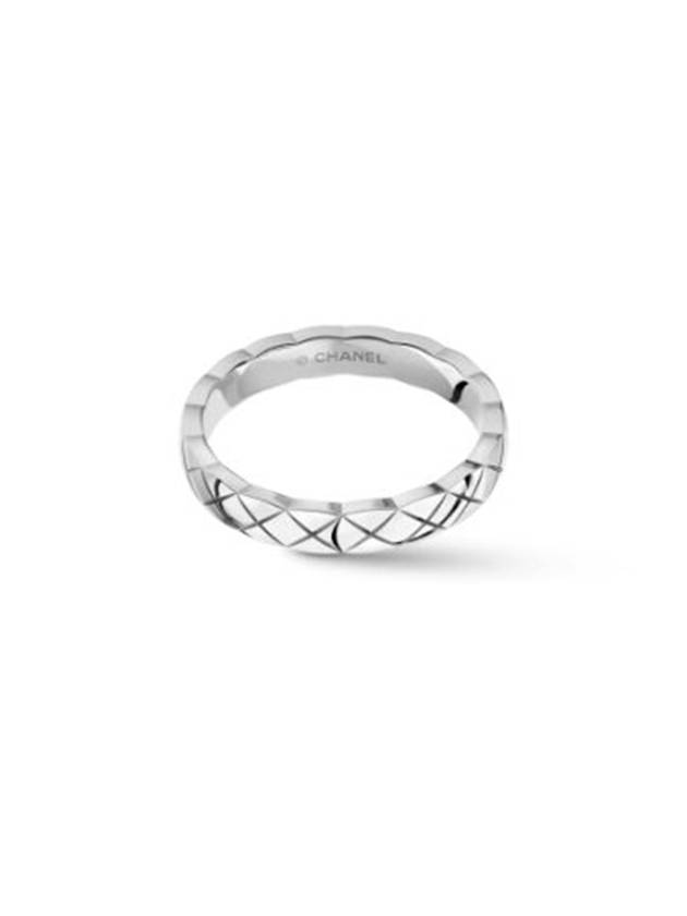 Coco Crush Quilted Ring White Gold Chanel
