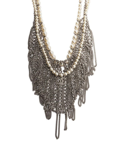 Pearl Chain-Detailed Necklace