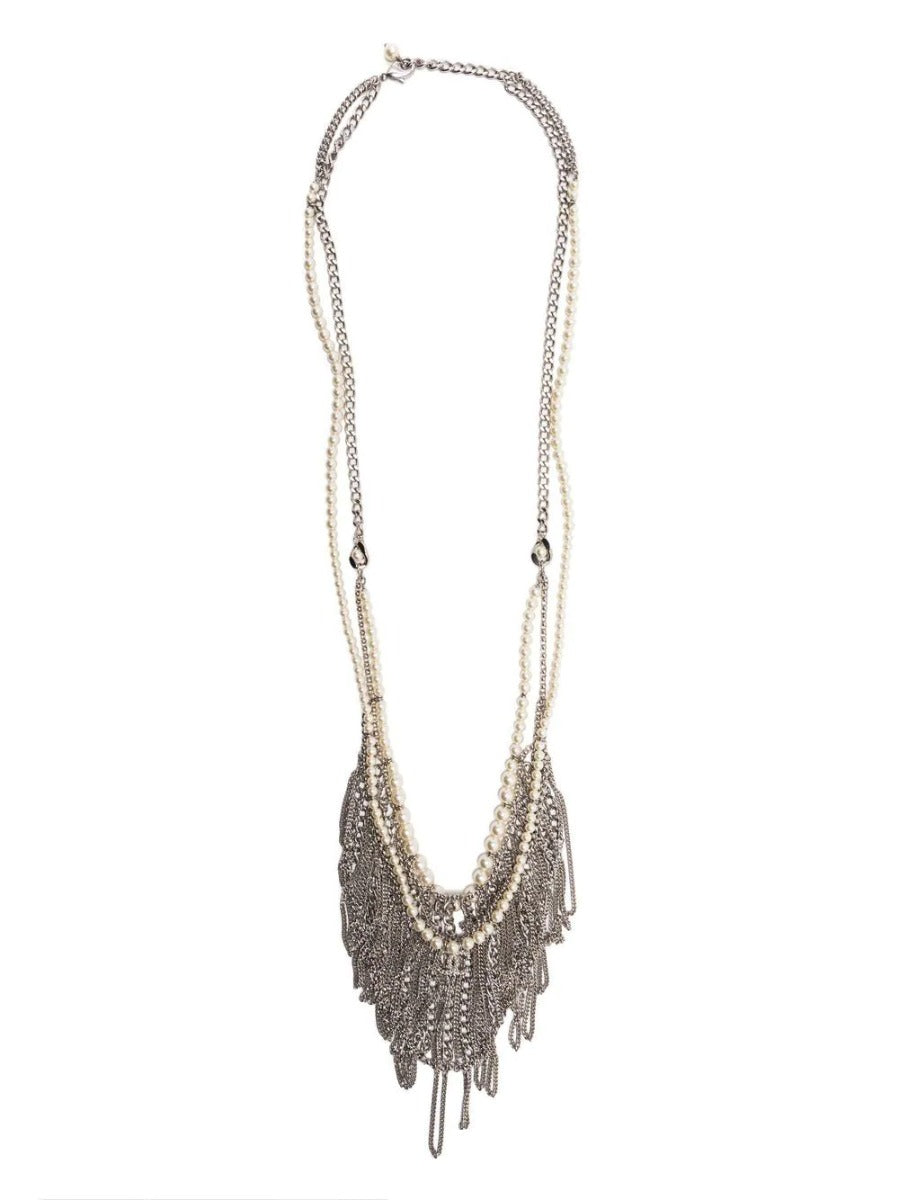 Pearl Chain-Detailed Necklace