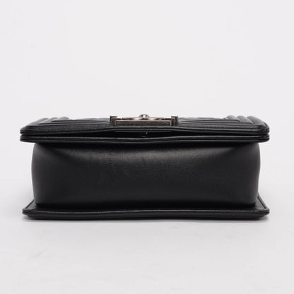 Chanel Black Quilted Lambskin Small Boy Bag
