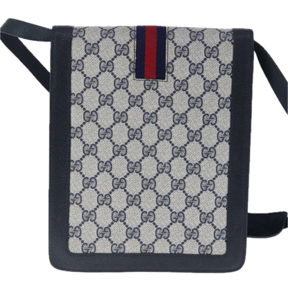Gucci Sherry Navy Leather Shoulder Bag
