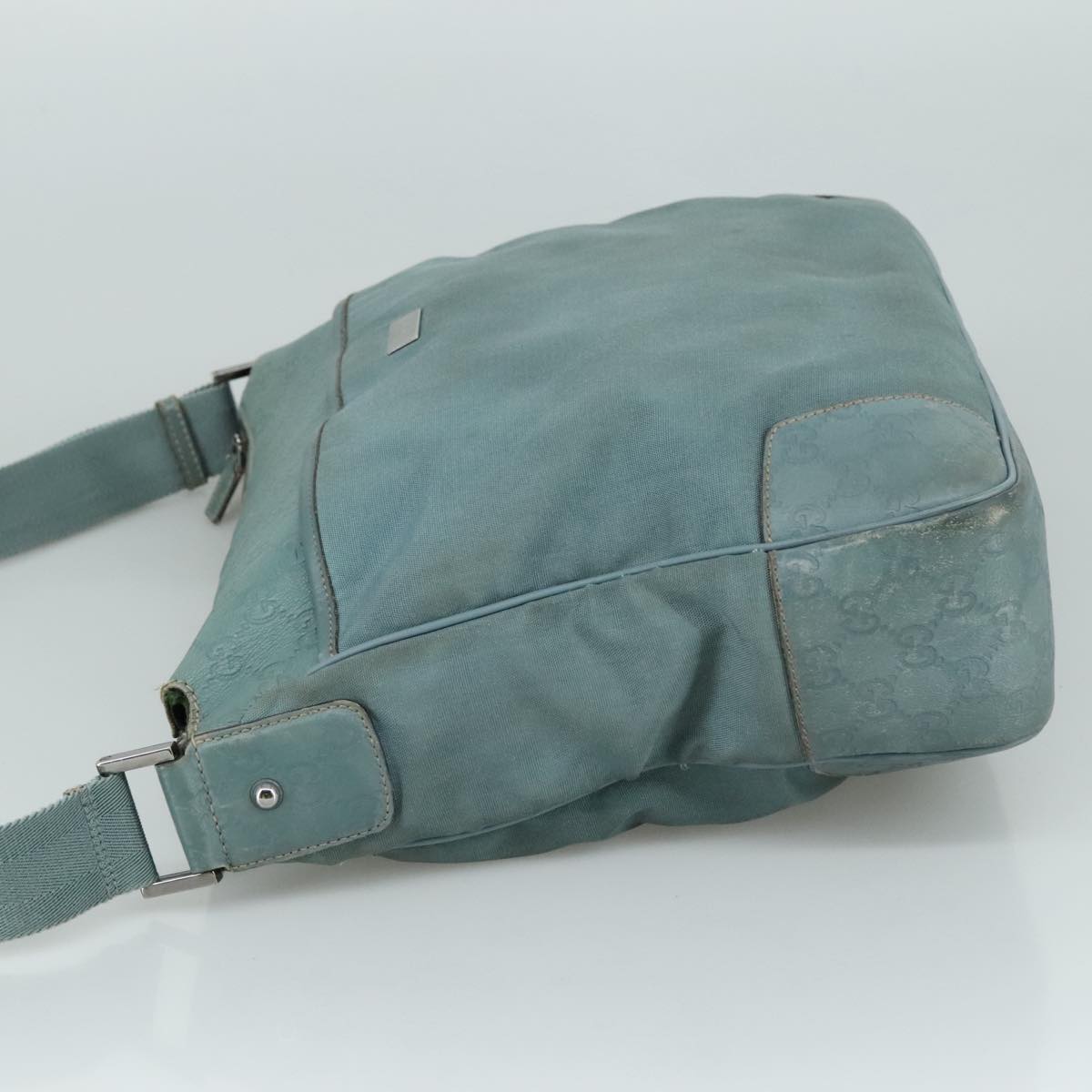 Gucci Gg Canvas Turquoise Canvas Shoulder Bag