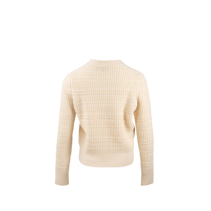 Chanel Size 40 18B Coco Neige Lucky Charms Knitted Sweater Cashmere/Wool Ecru
