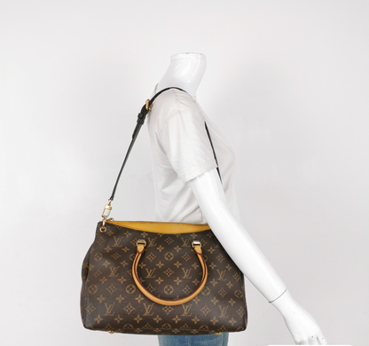 Louis Vuitton(LV)PALLAS Monogram GM 34cm 2013year brown 23060378320272