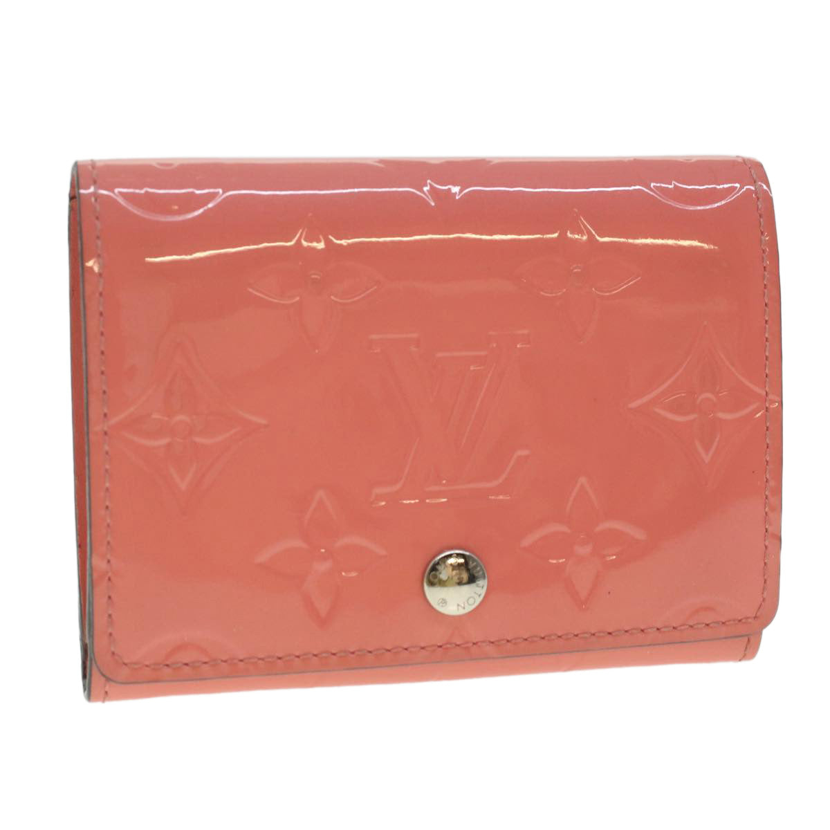 Louis Vuitton Pink Patent leather Enveloppe Carte de visite wallet accessories