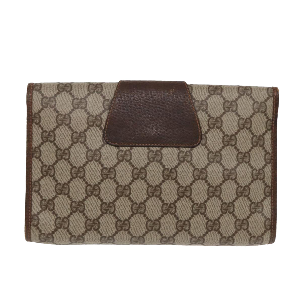 Gucci Sherry Brown Canvas Clutch Bag