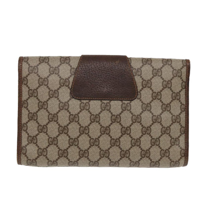 Gucci Sherry Brown Canvas Clutch Bag