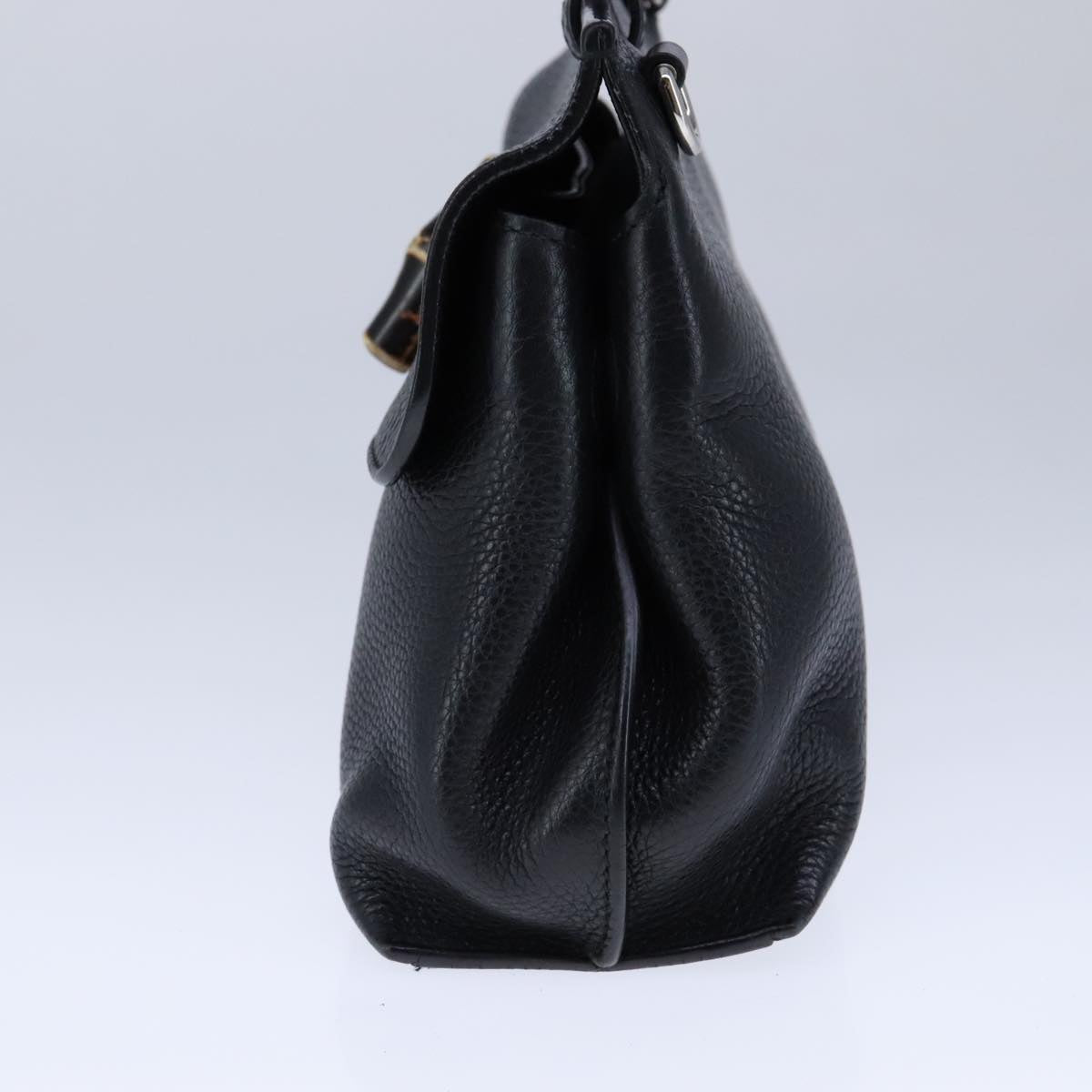 Gucci Bamboo Black Leather Handbag