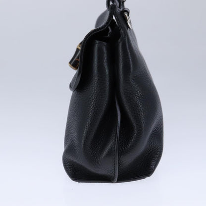 Gucci Bamboo Black Leather Handbag