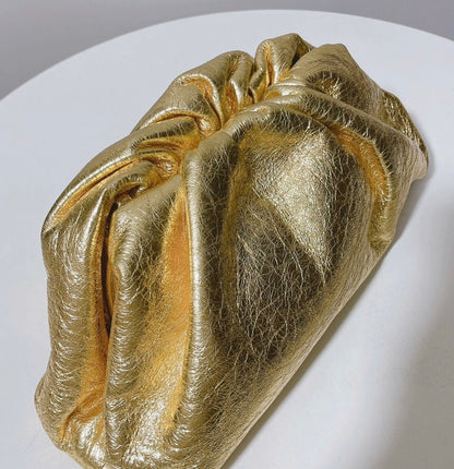 Bottega Veneta Pouch Gold Leather